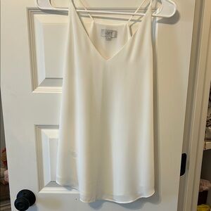 LOFT White V-Neck Cami Top
